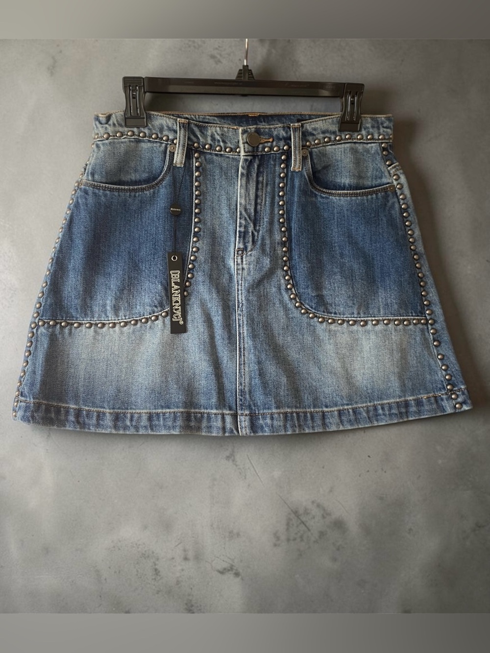 BLANKNYC Studded Denim Mini Skirt size 28